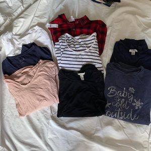Maternity long sleeve shirt bundle